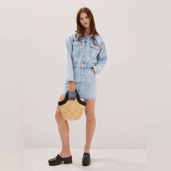 MANGO • DENIM DRESS  WITH POCKETS • NWT - Picture 1 of 14